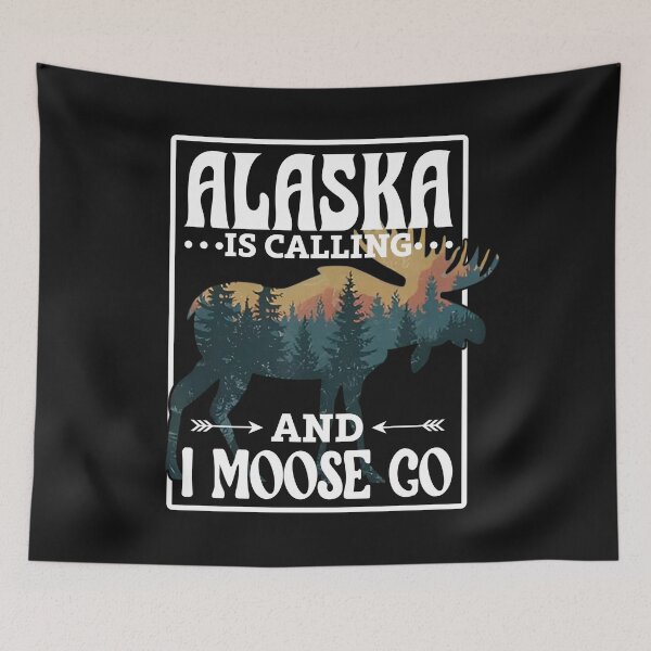Item preview, Vintage Alaska Moose T-Shirt – Retro Wilderness Pun Tee designed and sold by LarryMBrown.