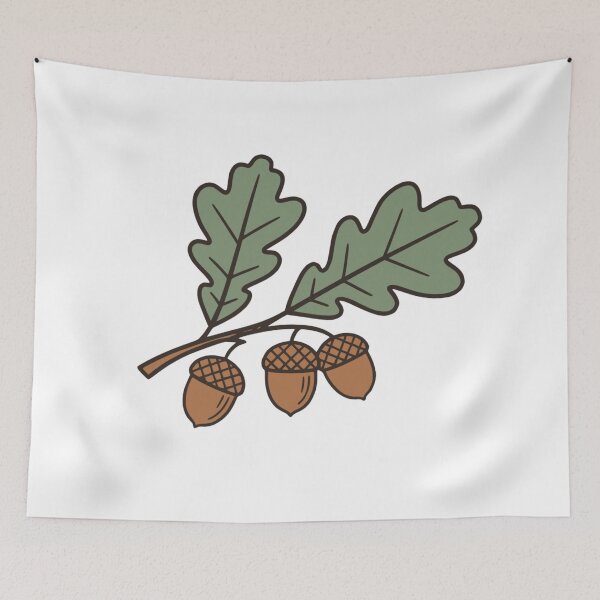 Item preview, Oak Tree Branch With Acorns - Minimalist Floral Art Graphic designed and sold by SlavicFolk.