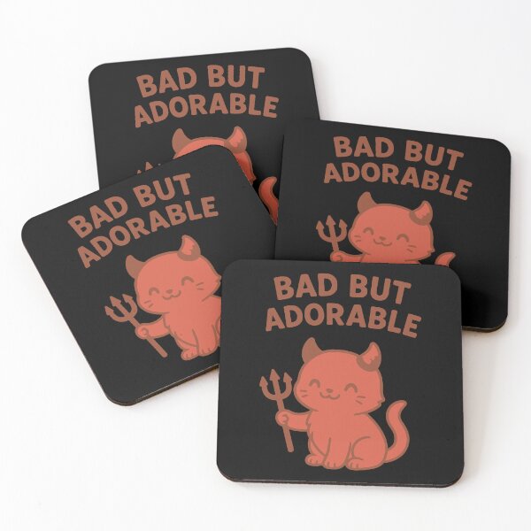 Item preview, Bad But Adorable Cute Devil Cat with Pitchfork designed and sold by Kindly Dead.