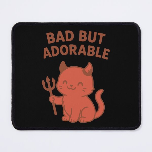 Item preview, Bad But Adorable Cute Devil Cat with Pitchfork designed and sold by Kindly Dead.