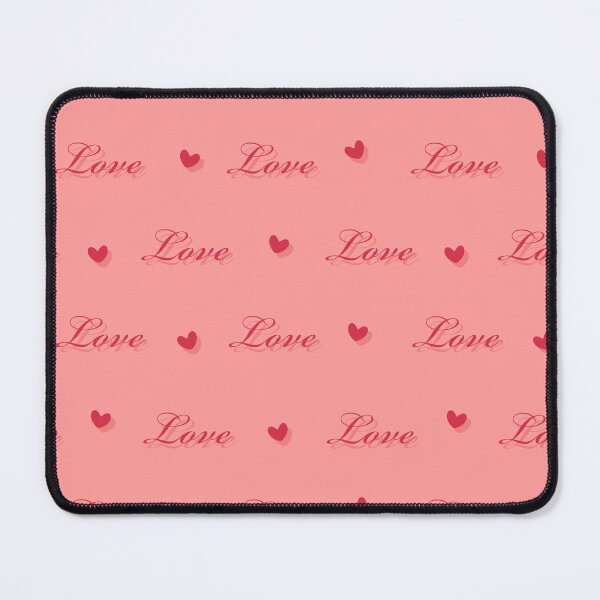 Item preview, Coral Love Pattern – Romantic Script and Heart Seamless Design designed and sold by CozyLittleShop.