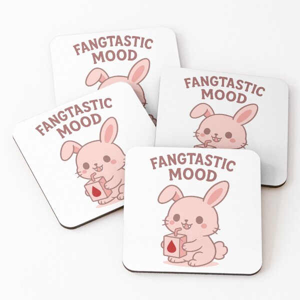 Item preview, Fangtastic Mood Vampire Bunny Drinking Juice Box designed and sold by Kindly Dead.