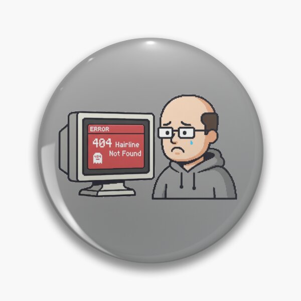 Item preview, 404 Hairline Not Found Funny Art designed and sold by WiserShop.
