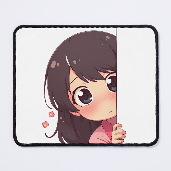 Item preview, Tsubasa Hanekawa Bakemonogatari Anime Girl Chibi Kawaii Peeker designed and sold by HumbertoValveno.