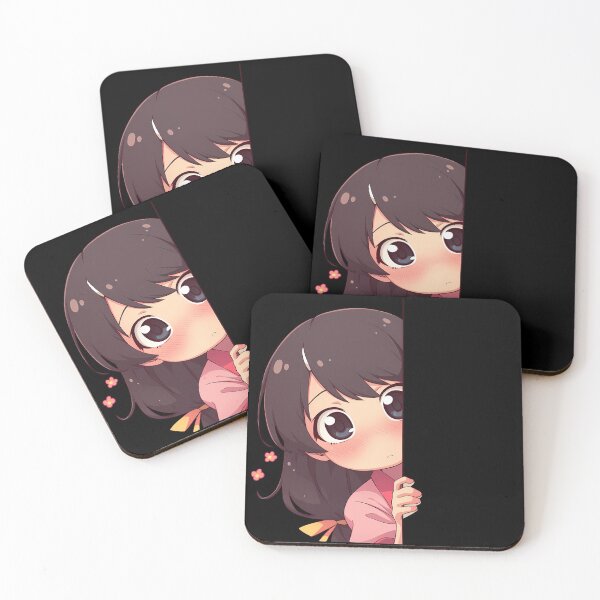 Item preview, Tsubasa Hanekawa Bakemonogatari Anime Girl Chibi Kawaii Peeker designed and sold by HumbertoValveno.