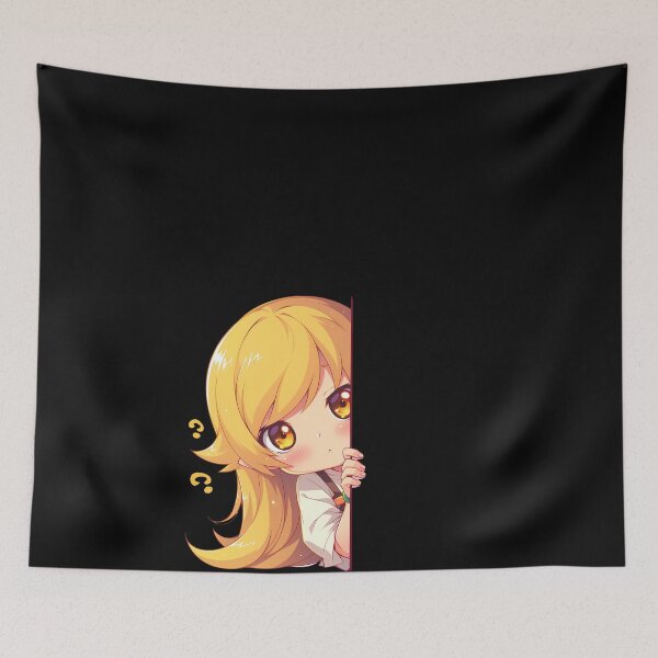 Item preview, Shinobu Oshino Bakemonogatari Anime Girl Chibi Kawaii Peeker designed and sold by HumbertoValveno.