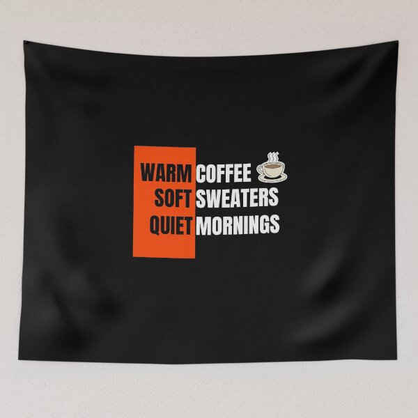 Item preview, Warm Coffee Soft Sweaters Quiet Mornings Shirt | Cozy Autumn Aesthetic Minimal Tee designed and sold by VijayanAshokan.