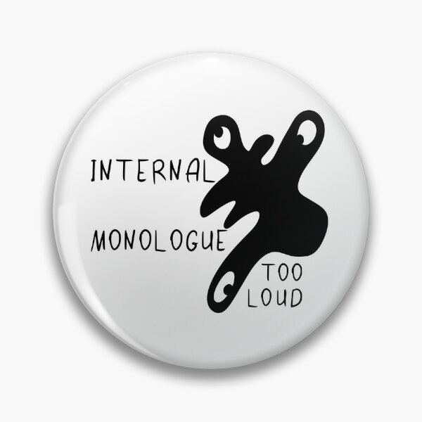 Item preview, Internal Monologue Too Loud – Overthinking & Anxiety Humor Design | Mental Health T-Shirt Sticker Poster designed and sold by atelier-biurni.