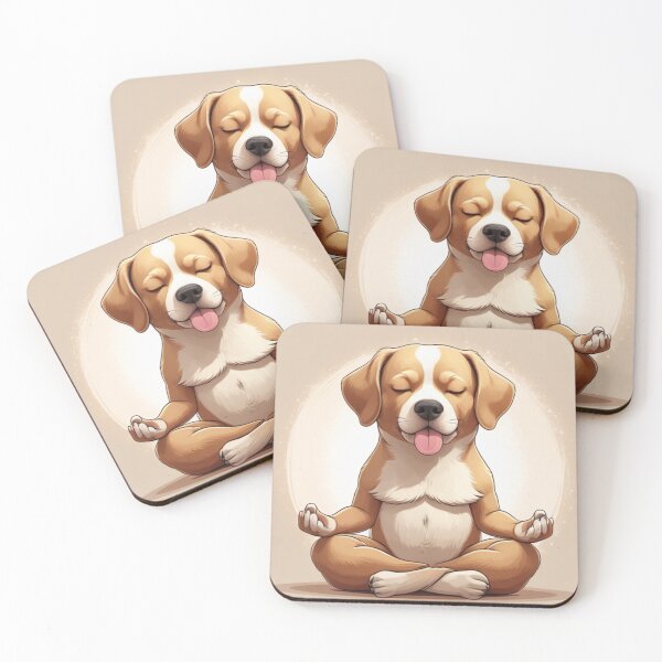 Item preview, Humor, funny, yoga dog, calm, meditation pose designed and sold by evanurozi.