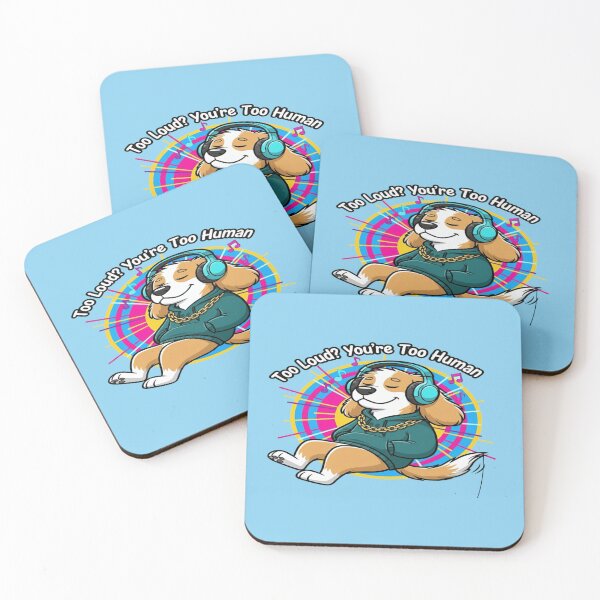 Item preview, Dog with headphones  designed and sold by quotesdesignss.