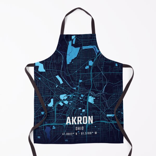 Item preview, Akron Midnight City Map designed and sold by HomeLivingCo.