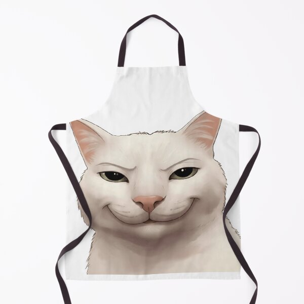 Item preview, Smirking White Cat - Funny Meme Cat designed and sold by Smilebigfortheworld.
