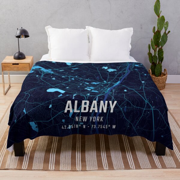 Item preview, Albany Midnight City Map designed and sold by HomeLivingCo.