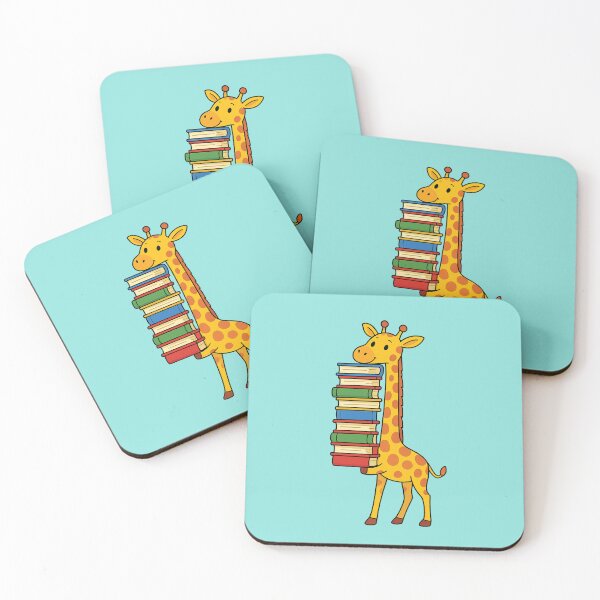 Artikelvorschau, Giraffe mit Bücherstapel entworfen und verkauft von Jhullie.