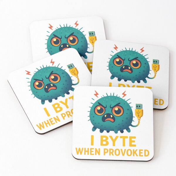 Item preview, Angry USB Virus Cartoon with Nerdy Tech Pun. designed and sold by The-T-In-Retro.
