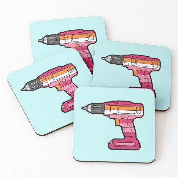 Item preview, Power Drill in the Colours of the Lesbian Flag designed and sold by Sapphic-Charm.