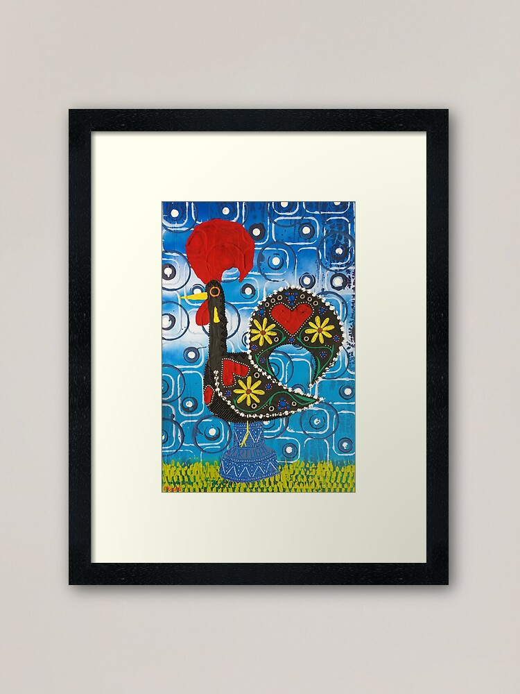 Alternate view of Portuguese Rooster 7 Framed Art Print
