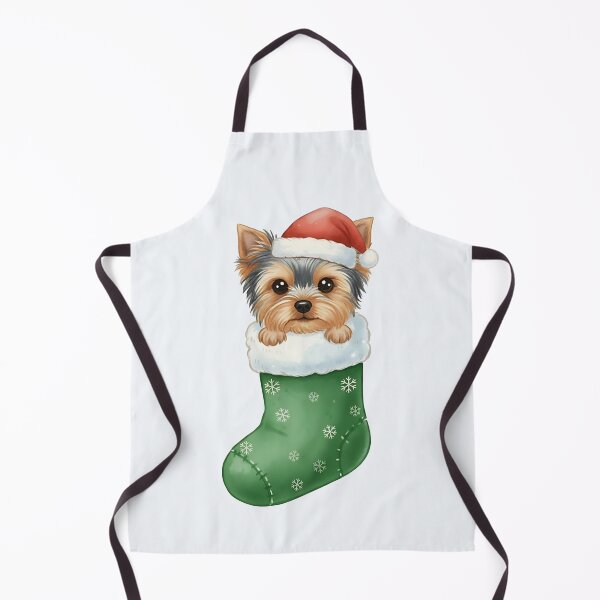 Item preview, Cute Christmas Yorkie in Stocking – Festive Holiday Dog Illustration designed and sold by SkyTastic.
