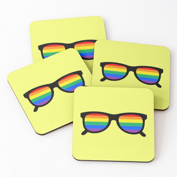 Item preview, LGBTQ Rainbow Pride Flag Sunglasses designed and sold by Sapphic-Charm.