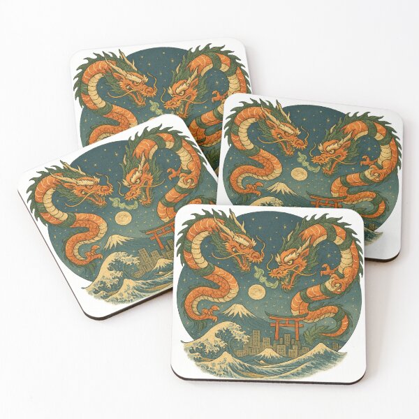 Item preview, Dual Dragons and Rising Waves designed and sold by CLEARART7.
