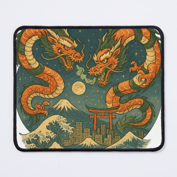 Item preview, Dual Dragons and Rising Waves designed and sold by CLEARART7.