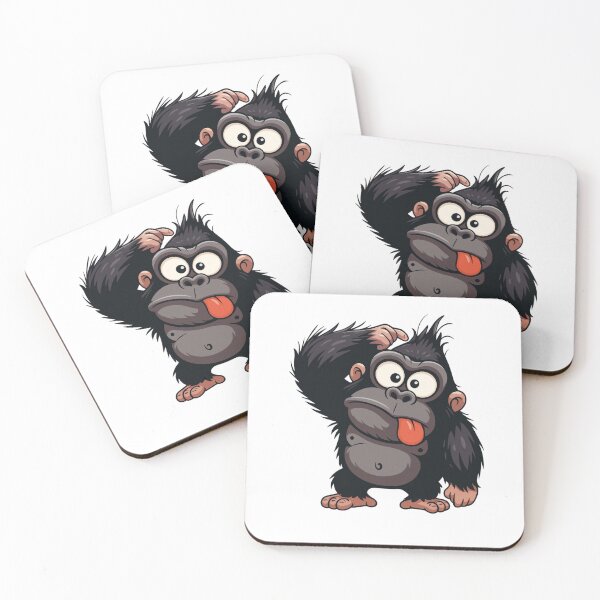 Item preview, The Confused Monkey – Colorful Funny Art designed and sold by ArtesioByZaber.