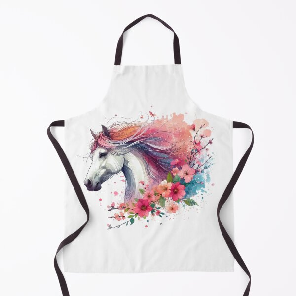 Item preview, A strong and imposing horse adorned with colorful flower leaves designed and sold by Marcoshop10.