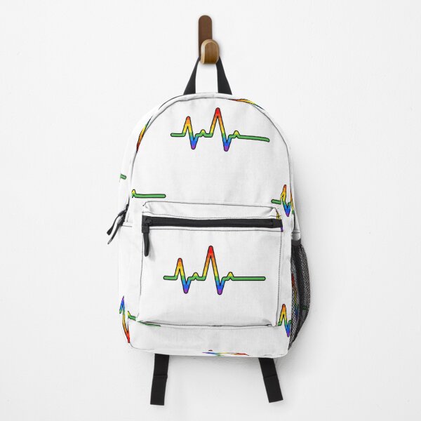 Item preview, LGBTQ Rainbow Pride Flag Heart Beat designed and sold by Sapphic-Charm.