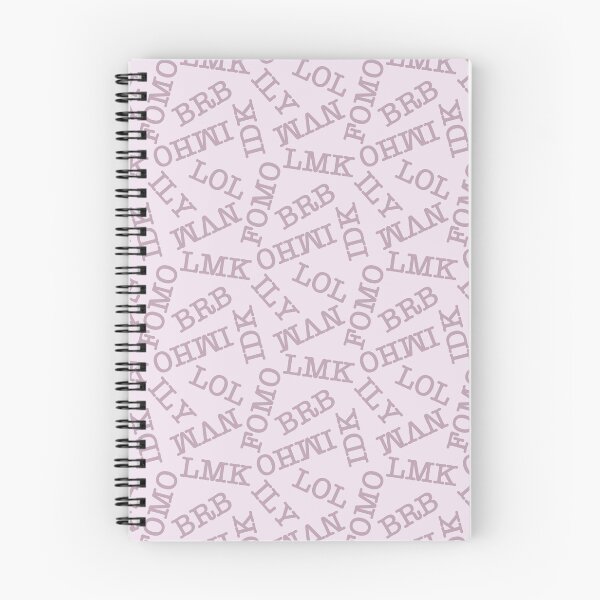 Item preview, SMS Texting Mobile Phone Abbreviations - Dusky Rose Pink Writing on Blush Pink designed and sold by piptompatternco.