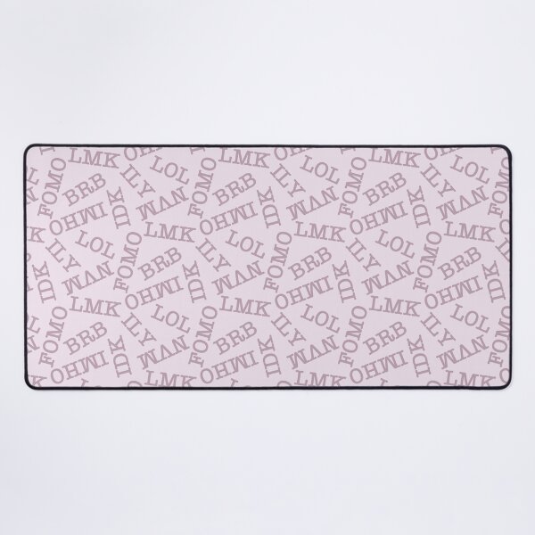 Item preview, SMS Texting Mobile Phone Abbreviations - Dusky Rose Pink Writing on Blush Pink designed and sold by piptompatternco.