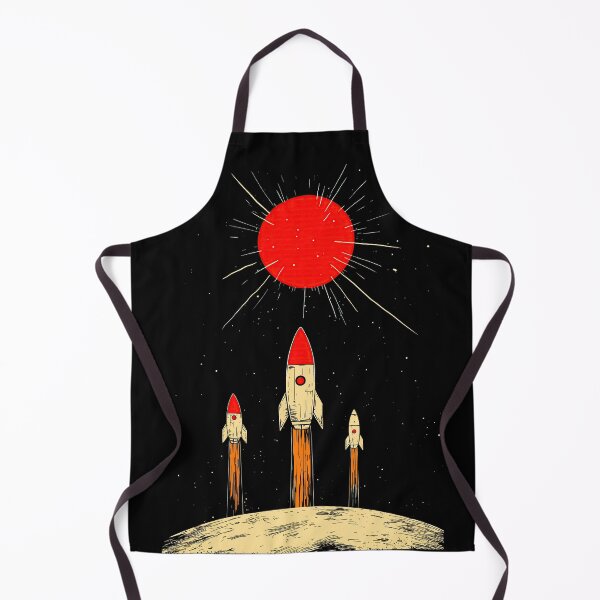 Item preview, Retro Rockets Launching Toward Red Sun designed and sold by Liededrom..