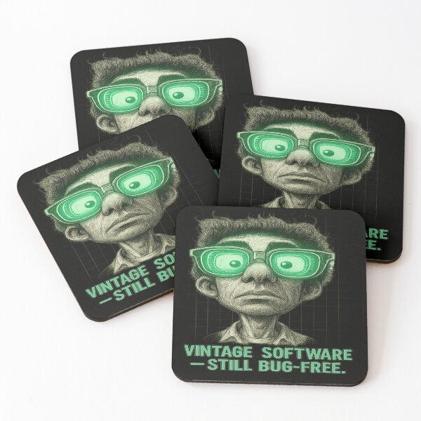 Item preview, Vintage Software Still Bug-Free Retro Computer Humor Geek Nostalgia designed and sold by POD DYNASTY | Original Print On Demand T-Shirt Graphics.