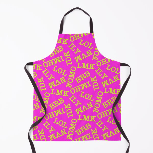 Item preview, SMS Texting Mobile Phone Abbreviations - Fluro Neon Lime Green Writing on Fluro Neon Hot Pink designed and sold by piptompatternco.