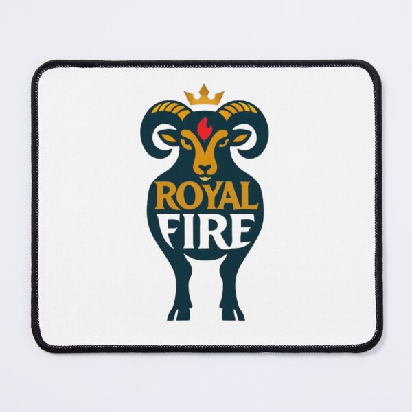 Item preview, Royal Fire – Aries Ram Typography Design with Full-Body Symbolic Form designed and sold by Kony83.