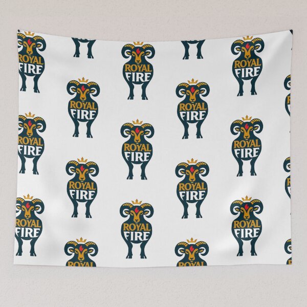 Item preview, Royal Fire – Aries Ram Typography Design with Full-Body Symbolic Form designed and sold by Kony83.