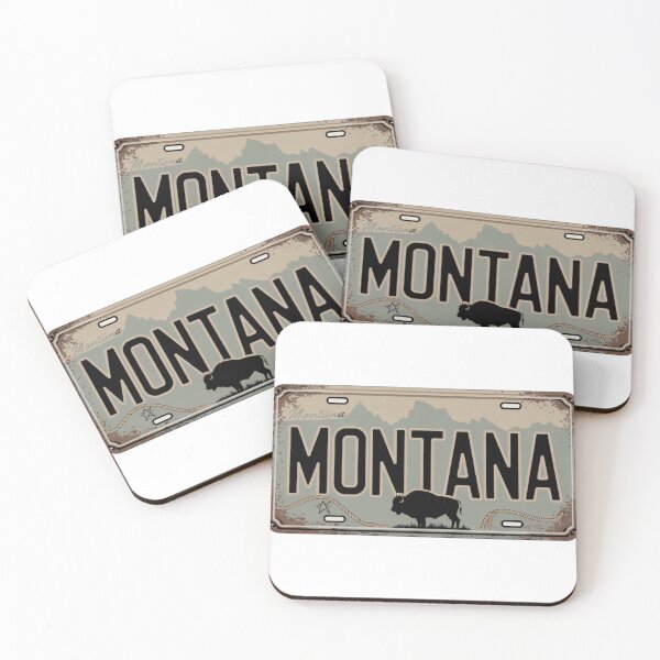 Item preview, Montana Retro Western Plate Art designed and sold by The Souvenir Dept..