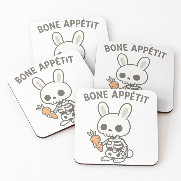 Item preview, Bone Appétit Skeleton Bunny with Carrot designed and sold by Kindly Dead.