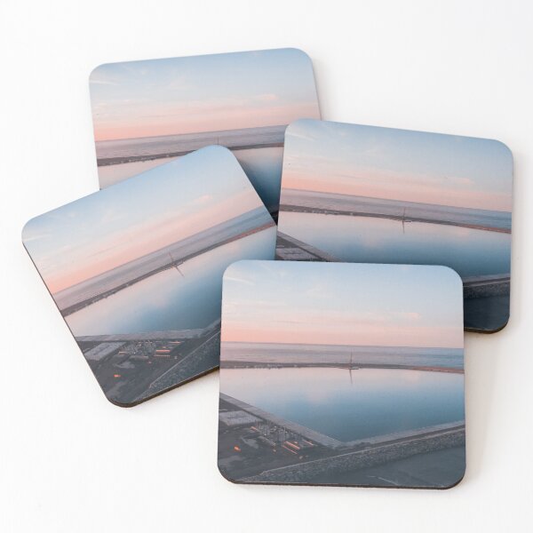 Item preview, Coastal Geometry: Square Water Basin at Dusk designed and sold by MDB_Shop.