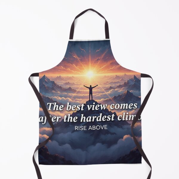 Item preview, Epic Triumph: "Best View After Hardest Climb" Motivational Mountain Sunset Art designed and sold by Jayara [Born To Reign].