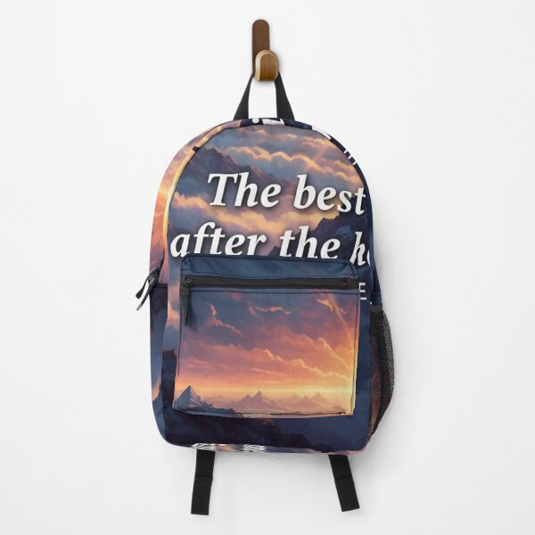 Item preview, Epic Triumph: "Best View After Hardest Climb" Motivational Mountain Sunset Art designed and sold by Jayara [Born To Reign].