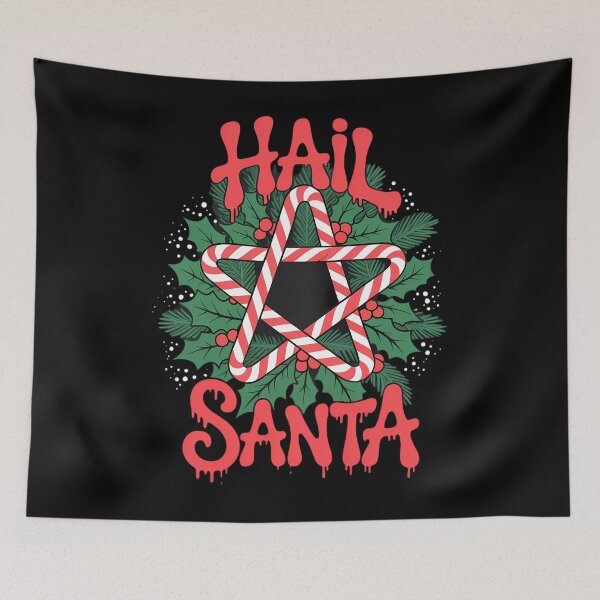 Item preview, Christmas Hail Santa Candy Cane Pentagram Evil Krampus Satan  designed and sold by TyraYoung.