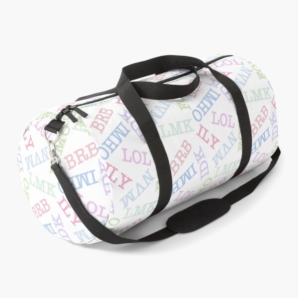 Item preview, SMS Texting Mobile Phone Abbreviations - Pastel Rainbow Colored Writing on White designed and sold by piptompatternco.