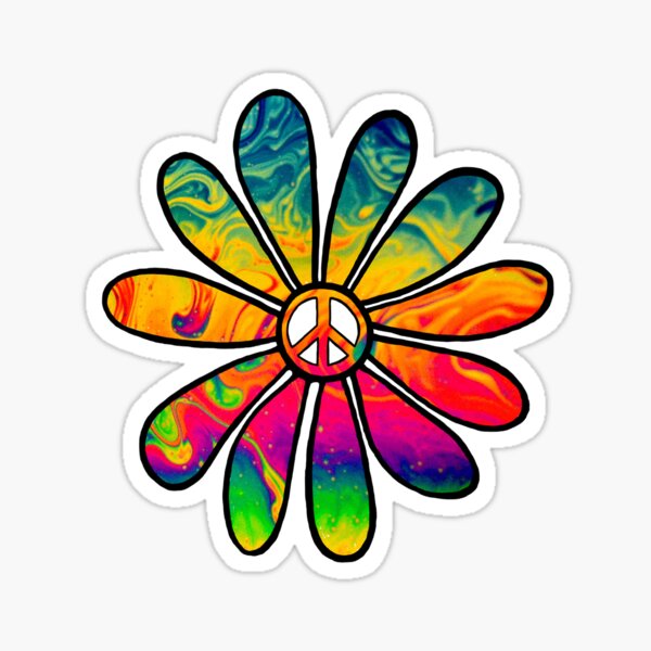Item preview, Hippie Trippy Flower Power Peace Sign Psychedelic designed and sold by Swigalicious.