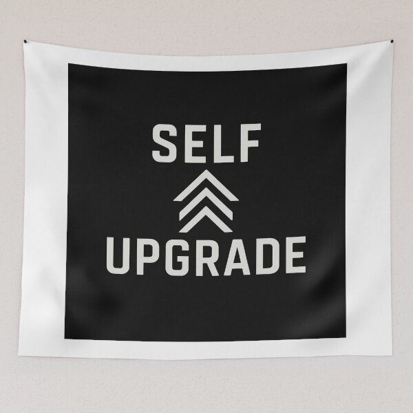 Item preview, Self Upgrade Motivational Minimalist Design designed and sold by Rebel Knit.