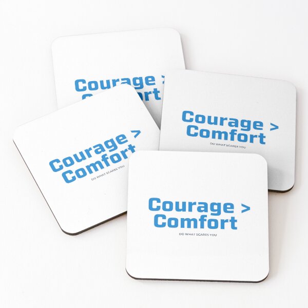 Item preview, Courage > Comfort – Motivational Quote Design designed and sold by Proportional19.