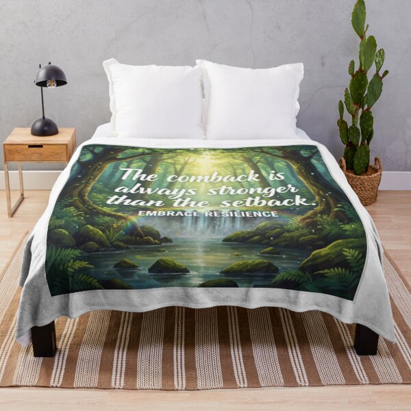 Item preview, Magical Forest Comeback: "Stronger Than the Setback" Resilience Waterfall Art designed and sold by Jayara [Born To Reign].