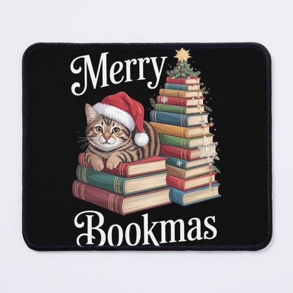 Item preview, Merry Bookmas Cat Reading A Book Ugly Christmas designed and sold by TyraYoung.