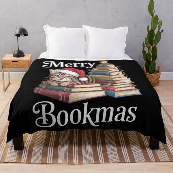 Item preview, Merry Bookmas Cat Reading A Book Ugly Christmas designed and sold by TyraYoung.