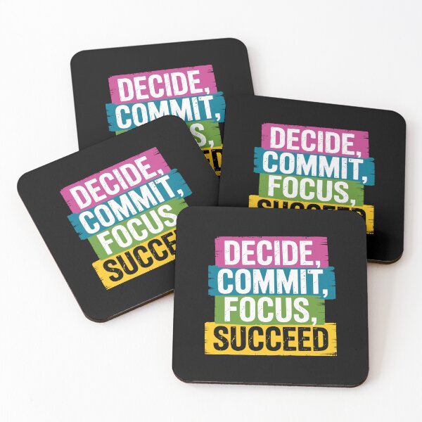 Item preview, Decide Commit Focus Succeed designed and sold by Kubala Designs.