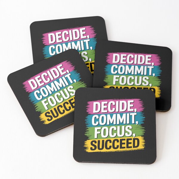 Item preview, Decide Commit Focus Succeed designed and sold by Kubala Designs.